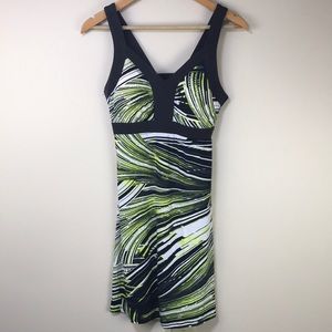3/$14 Tek Gear Drytek brown green patterned athletic dress size small